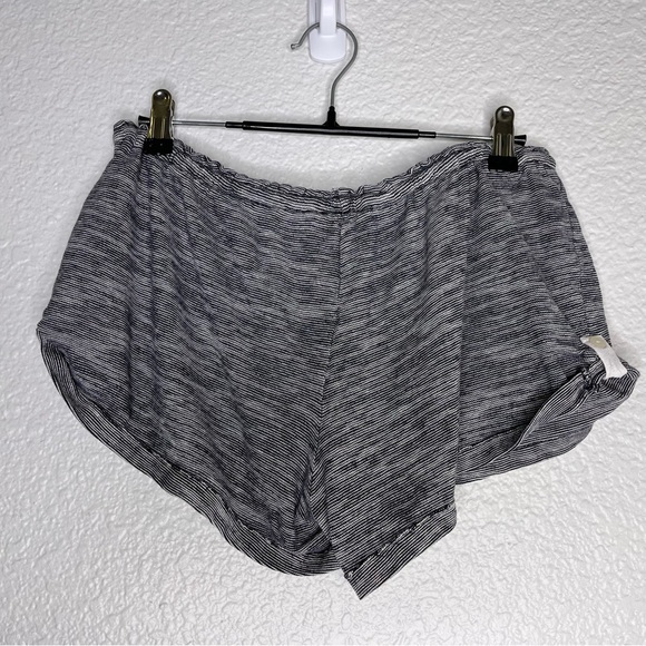 Saturday Sunday Anthropologie Black White Striped Cotton Lounge Shorts XS - Picture 3 of 7